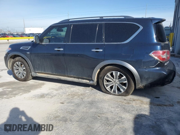 2019 Nissan Armada SL with VIN JN8AY2ND6K9090410, listed as a Copart auction lot 46342825 with 106,930 mi miles and Salvage Title. Bid and sale history available at carsss.com. Image 2.