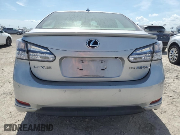 2010 Lexus HS with VIN JTHBB1BA2A2029499, listed as a Copart auction lot 74248044 with Not Provided miles and Salvage Title. Bid and sale history available at carsss.com. Image 6.