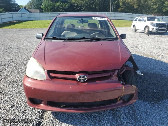 2003 Toyota ECHO with VIN JTDBT123435042725, listed as a Copart auction lot 69374604 with 123,369 mi miles and Salvage Title. Bid and sale history available at carsss.com. Image 5.