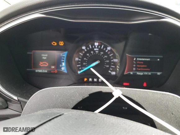 2020 Ford Fusion Plug-In Hybrid Titanium with VIN 3FA6P0SU6LR158133, listed as a Copart auction lot 56468884 with 57,585 mi miles. Bid and sale history available at carsss.com. Image 9.