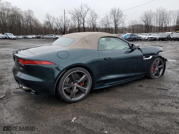 2016 Jaguar F-TYPE R with VIN SAJWJ6HL9GMK33775, listed as a Copart auction lot 49220885 with 46,217 mi miles and Salvage Title. Bid and sale history available at carsss.com. Image 3.