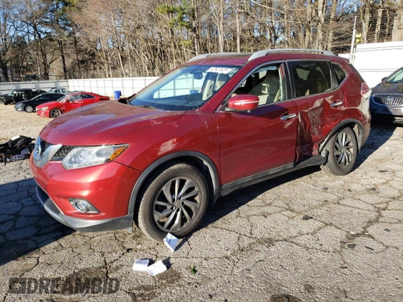 2015 Nissan Rogue SL with VIN 5N1AT2MT0FC832274, listed as a Copart auction lot 47627635 with 0 mi miles and Salvage Title. Bid and sale history available at carsss.com. Image 1.