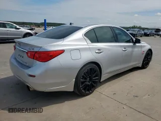 2017 Infiniti Q50 Red Sport 400 with VIN JN1FV7AP2HM851093, listed as a Copart auction lot 50955125 with 59,688 mi miles and Clean title. Bid and sale history available at DreamBid. Image 3.