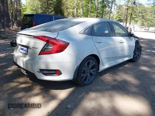 2020 Honda Civic Sedan Sport with VIN 19XFC2F88LE203238, listed as a IAAI auction lot 42075297 with 21,230 mi miles. Bid and sale history available at carsss.com. Image 4.
