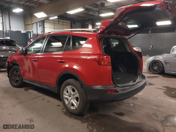2014 Toyota RAV4 LE with VIN JTMBFREV2ED082264, listed as a IAAI auction lot 41878742 with 129,664 mi miles. Bid and sale history available at carsss.com. Image 3.