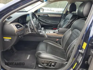 2021 Genesis G90 3.3T Premium with VIN KMTF34PA7MU085409, listed as a Copart auction lot 44455215 with 83,073 mi miles and Salvage Title. Bid and sale history available at carsss.com. Image 7.