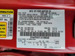 2020 Ford Fusion SE with VIN 3FA6P0HD7LR188068, listed as a Copart auction lot 51223185 with 30,321 mi miles and Salvage Title. Bid and sale history available at carsss.com. Image 12.