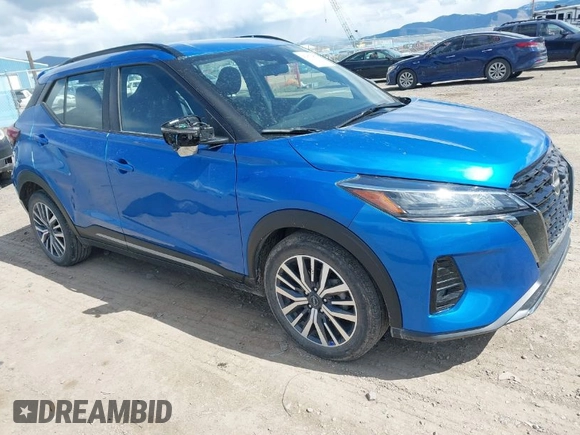 2024 Nissan Kicks SR with VIN 3N1CP5DVXRL485326, listed as a IAAI auction lot 42072874 with 24,834 mi miles. Bid and sale history available at carsss.com. Image 1.