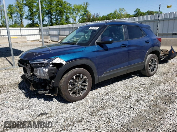2021 Chevrolet TrailBlazer LT with VIN KL79MPS27MB146308, listed as a Copart auction lot 48870943 with 38,814 mi miles. Bid and sale history available at carsss.com. Image 1.