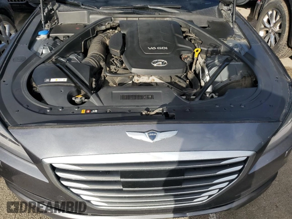 2015 Hyundai Genesis 3.8L with VIN KMHGN4JE7FU022415, listed as a Copart auction lot 74740224 with 0 mi miles and Salvage Title. Bid and sale history available at carsss.com. Image 11.