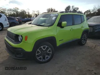 2018 Jeep Renegade Latitude z VIN ZACCJABHXJPH84203, wystawiony jako Copart lot #77791504 z przebiegiem 61 916 mil mil oraz Czysty tytuł • Clean title. Historia ofert i sprzedaży dostępna na DreamBid. Obrazek 1.