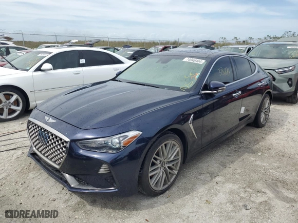 2021 Genesis G70 2.0T with VIN KMTG34LA3MU074224, listed as a Copart auction lot 74946404 with 38,171 mi miles and Non Repairable. Bid and sale history available at carsss.com. Image 1.