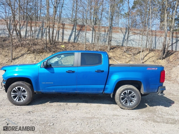 2021 Chevrolet Colorado 4WD Z71 with VIN 1GCGTDEN7M1280209, listed as a IAAI auction lot 41779245 with 48,094 mi miles. Bid and sale history available at carsss.com. Image 15.