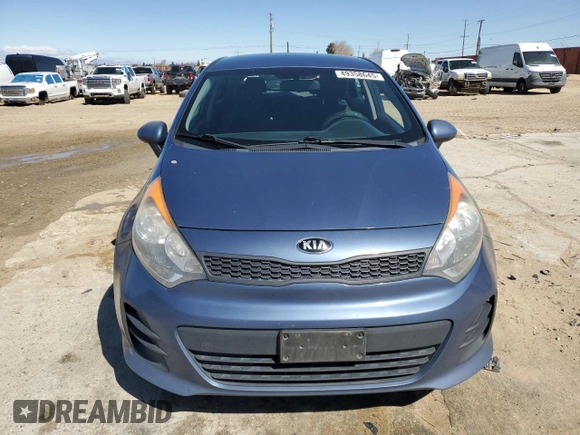 2016 Kia Rio LX with VIN KNADM5A31G6640055, listed as a Copart auction lot 49358645 with 170,996 mi miles and Salvage Title. Bid and sale history available at carsss.com. Image 5.