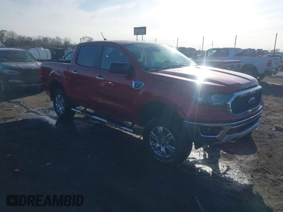 2021 Ford Ranger XL with VIN 1FTER4FHXMLD63104, listed as a IAAI auction lot 41591903 with 56,646 mi miles. Bid and sale history available at carsss.com. Image 1.
