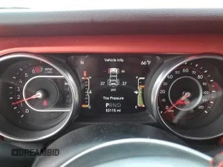 2018 Jeep Wrangler Unlimited Rubicon z VIN 1C4HJXFN3JW279812, wystawiony jako Copart lot #55626055 z przebiegiem 53 115 mil mil oraz Szkoda całkowita • Salvage title. Historia ofert i sprzedaży dostępna na DreamBid. Obrazek 9.