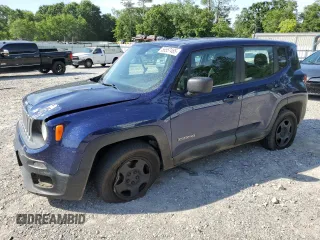 2017 Jeep Renegade Sport z VIN ZACCJBAB1HPF99969, wystawiony jako Copart lot #56557465 z przebiegiem 124 468 mil mil oraz Szkoda całkowita • Salvage title. Historia ofert i sprzedaży dostępna na DreamBid. Obrazek 1.