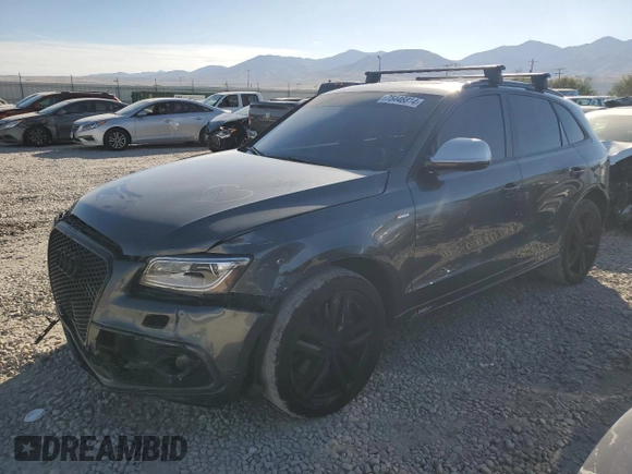 2015 Audi SQ5 Premium Plus with VIN WA1CGAFP0FA078651, listed as a Copart auction lot 75446814 with 106,646 mi miles and Salvage title. Bid and sale history available at DreamBid. Image 1.