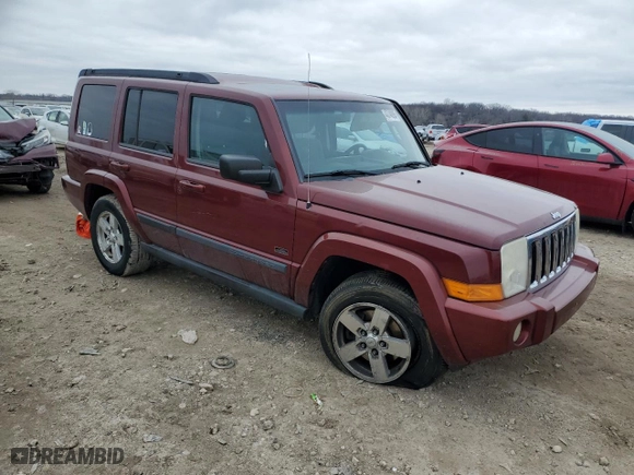 2007 Jeep Commander Sport with VIN 1J8HG48PX7C672897, listed as a Copart auction lot 43740985 with 185,674 mi miles and Salvage Title. Bid and sale history available at carsss.com. Image 4.