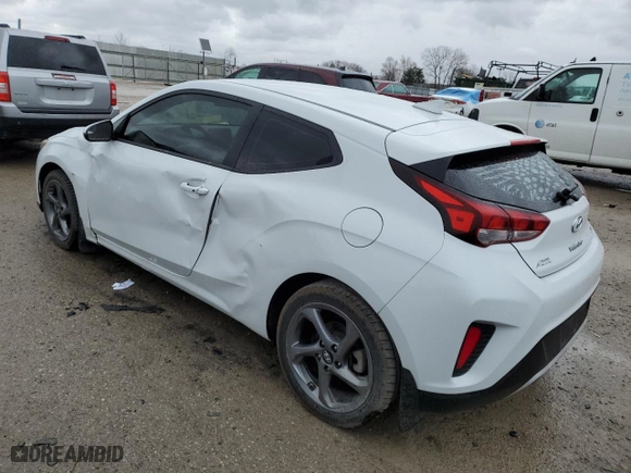 2019 Hyundai Veloster 2.0 with VIN KMHTG6AF4KU008804, listed as a Copart auction lot 47407425 with 135,729 mi miles and Salvage Title. Bid and sale history available at carsss.com. Image 2.