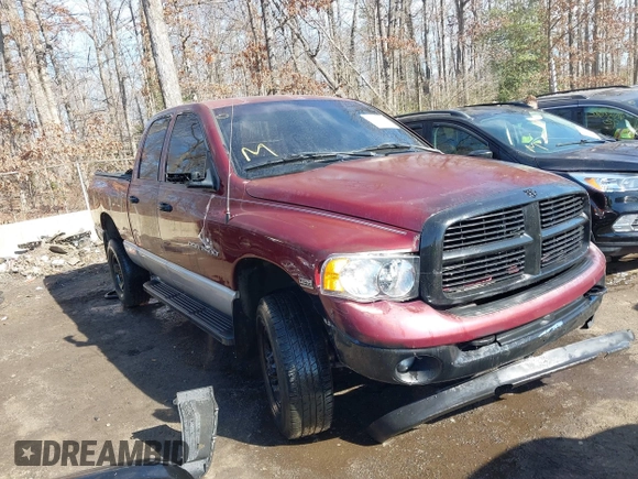 2003 Dodge 2500 ST with VIN 3D7KU28D83G853929, listed as a IAAI auction lot 38641479 with 123,111 mi miles. Bid and sale history available at carsss.com. Image 1.