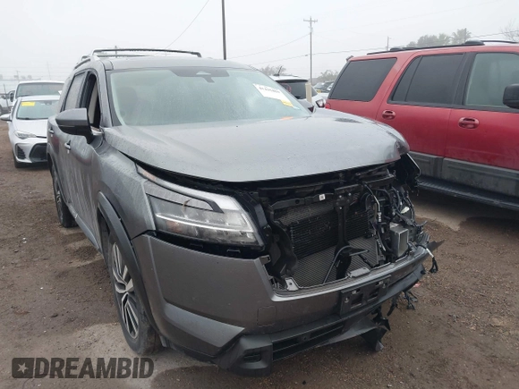 2023 Nissan Pathfinder Platinum с VIN 5N1DR3DJ4PC223917, выставлен на аукционе IAAI как лот 41435859 с пробегом 40 019 миль миль и . История ставок и продаж доступна на DreamBid. Изображение 1.