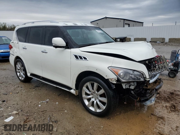 2013 Infiniti QX56 with VIN JN8AZ2NE7D9061281, listed as a Copart auction lot 51107315 with 207,403 mi miles and Non repairable. Bid and sale history available at DreamBid. Image 4.