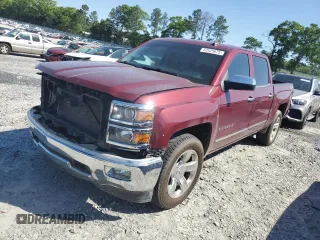 2015 Chevrolet Silverado 1500 LTZ with VIN 3GCUKSEC2FG151887, listed as a Copart auction lot 52625675 with 166,286 mi miles and Salvage Title. Bid and sale history available at carsss.com. Image 1.