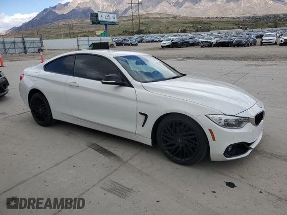 2014 BMW 4 Series 428i with VIN WBA3N7C58EK220123, listed as a Copart auction lot 53662895 with 140,330 mi miles and Salvage Title. Bid and sale history available at carsss.com. Image 4.