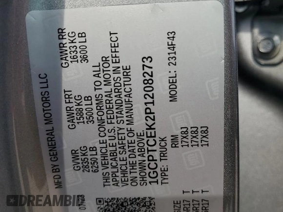 2023 Chevrolet Colorado 4WD LT z VIN 1GCPTCEK2P1208273, wystawiony jako Copart lot #53831945 z przebiegiem 19 113 mil mil oraz Szkody całkowita. Historia ofert i sprzedaży dostępna na DreamBid. Obrazek 12.
