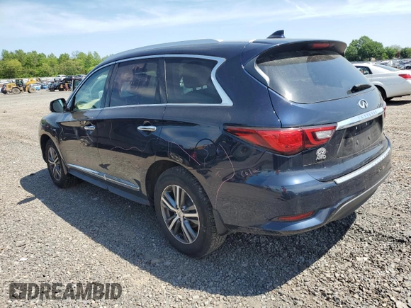 2020 Infiniti QX60 Luxe with VIN 5N1DL0MM2LC528742, listed as a Copart auction lot 56390605 with 66,786 mi miles and Salvage title. Bid and sale history available at DreamBid. Image 2.