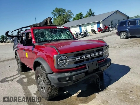 2021 Ford Bronco with VIN 1FMDE5BH1MLB00420, listed as a Copart auction lot 61452524 with 32,260 mi miles and Salvage Title. Bid and sale history available at DreamBid. Image 10.