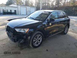 2021 Audi Q3 S line Premium with VIN WA1DECF30M1014738, listed as a Copart auction lot 87452674 with 35,958 mi miles and Salvage Title. Bid and sale history available at carsss.com. Image 1.