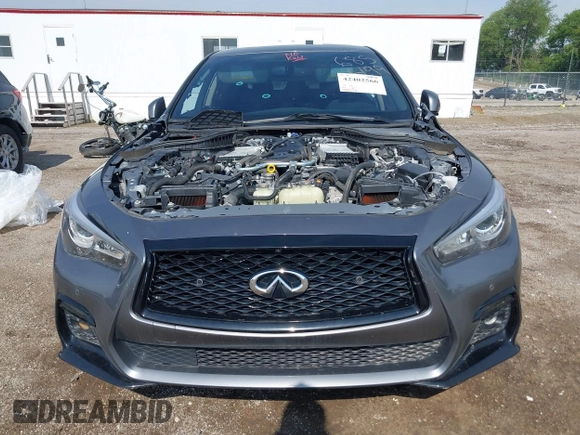 2020 Infiniti Q50 Luxe with VIN JN1EV7AR1LM255530, listed as a IAAI auction lot 42402566 with 58,807 mi miles and . Bid and sale history available at DreamBid. Image 12.