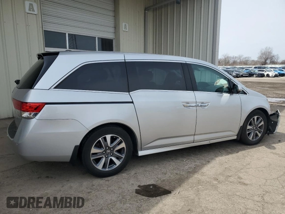 2014 Honda Odyssey Touring with VIN 5FNRL5H92EB109809, listed as a Copart auction lot 51438645 with 155,872 mi miles and Salvage Title. Bid and sale history available at DreamBid. Image 3.