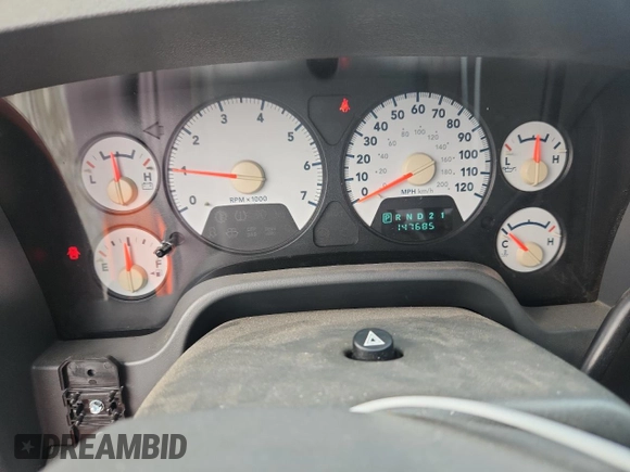 2006 Dodge 1500 SLT z VIN 1D7HA18236S685870, wystawiony jako Copart lot #59186375 z przebiegiem 147 685 mil mil oraz Szkoda całkowita • Salvage title. Historia ofert i sprzedaży dostępna na DreamBid. Obrazek 9.