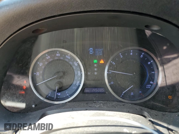 2012 Lexus IS 250 with VIN JTHBF5C20C5158958, listed as a Copart auction lot 60588455 with 145,085 mi miles and Salvage title. Bid and sale history available at DreamBid. Image 9.
