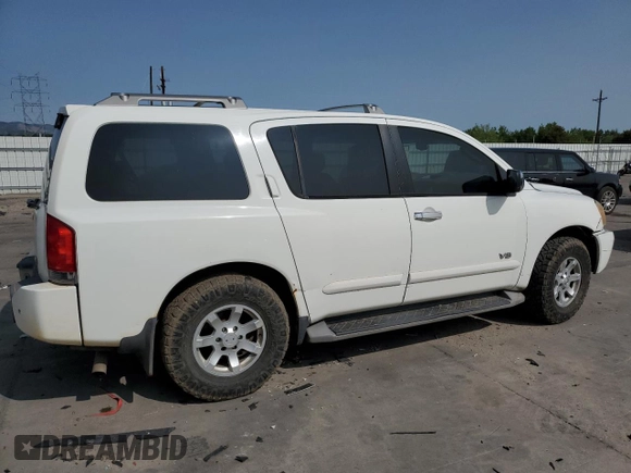 2006 Nissan Armada LE with VIN 5N1AA08B76N709202, listed as a Copart auction lot 59163645 with 214,784 mi miles and Clean title. Bid and sale history available at DreamBid. Image 3.
