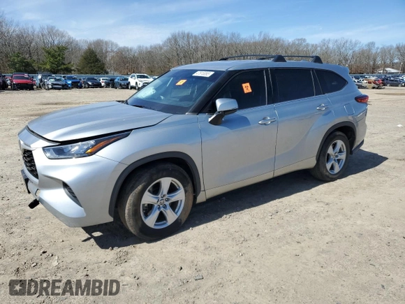 2020 Toyota Highlander L z VIN 5TDCZRAH5LS504363, wystawiony jako Copart lot #47610065 z przebiegiem 80 414 mil mil oraz Szkoda całkowita • Salvage title. Historia ofert i sprzedaży dostępna na DreamBid. Obrazek 1.
