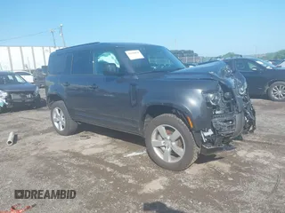 2025 Land Rover Defender X-Dynamic SE with VIN SALE2EEU0S2368249, listed as a IAAI auction lot 42546020 with 5,025 mi miles and . Bid and sale history available at DreamBid. Image 1.