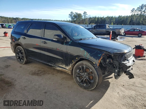 2021 Dodge Durango GT Plus with VIN 1C4RDHDG4MC749826, listed as a Copart auction lot 89000905 with 96,600 mi miles and Salvage Title. Bid and sale history available at DreamBid. Image 4.