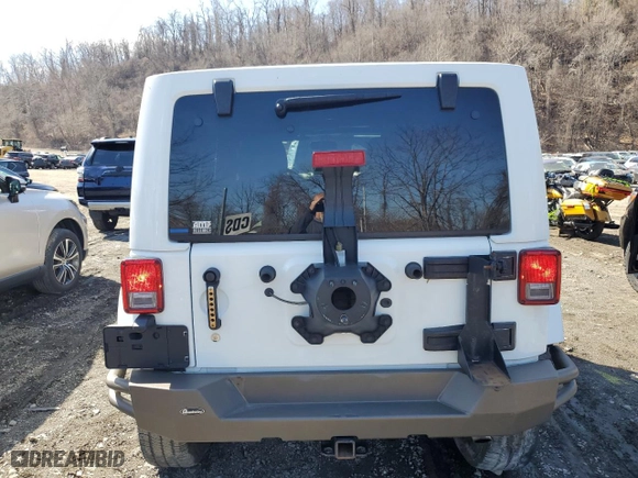 2017 Jeep Wrangler Unlimited Rubicon with VIN 1C4HJWFG9HL543266, listed as a Copart auction lot 50002055 with 50,223 mi miles and Salvage Title. Bid and sale history available at carsss.com. Image 6.