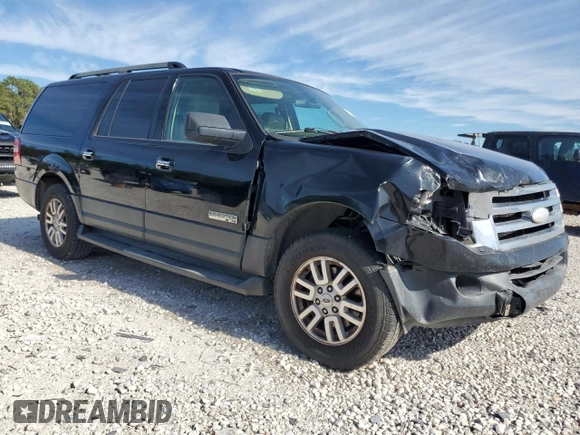 2007 Ford Expedition EL XLT with VIN 1FMFK15507LA16752, listed as a Copart auction lot 82691904 with 121,370 mi miles and Salvage Title. Bid and sale history available at carsss.com. Image 4.