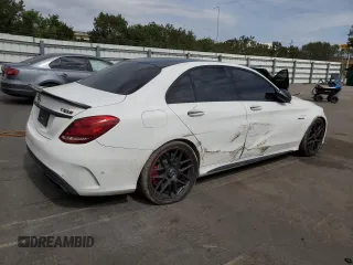 2016 Mercedes-Benz C 63 S AMG with VIN 55SWF8HB4GU116325, listed as a Copart auction lot 44614595 with 89,022 mi miles and Salvage title. Bid and sale history available at DreamBid. Image 3.