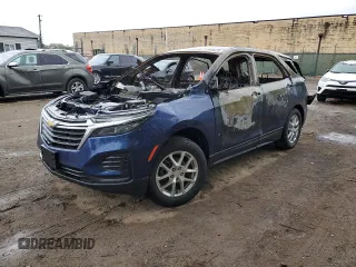 2022 Chevrolet Equinox LS with VIN 3GNAXSEV4NS168988, listed as a Copart auction lot 57650475 with Not provided miles and Salvage title. Bid and sale history available at DreamBid. Image 1.