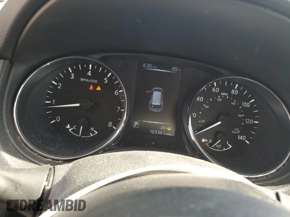 2017 Nissan Rogue SL with VIN 5N1AT2MV5HC736385, listed as a Copart auction lot 54344315 with 103,361 mi miles and Salvage Title. Bid and sale history available at carsss.com. Image 9.