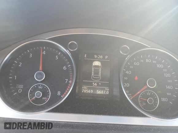 2009 Volkswagen CC Luxury with VIN WVWHL73C79E527445, listed as a Copart auction lot 75467024 with 70,569 mi miles and Non Repairable. Bid and sale history available at DreamBid. Image 9.