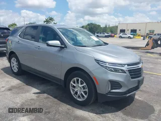 2024 Chevrolet Equinox LT with VIN 3GNAXUEG8RL152449, listed as a IAAI auction lot 42209300 with 39,572 mi miles and . Bid and sale history available at DreamBid. Image 1.