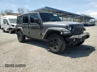 2018 Jeep Wrangler Unlimited Sport z VIN 1C4HJXDG3JW281306, wystawiony jako Copart lot #55326295 z przebiegiem 106 629 mil mil oraz Szkoda całkowita • Salvage title. Historia ofert i sprzedaży dostępna na DreamBid. Obrazek 13.