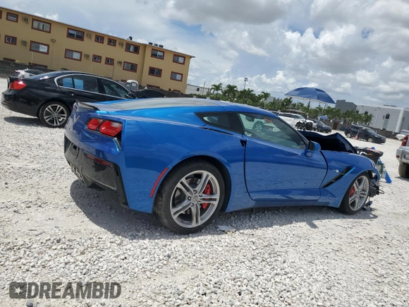 2016 Chevrolet Corvette 1LT with VIN 1G1YB2D79G5118053, listed as a Copart auction lot 64128375 with 14,060 mi miles and Salvage title. Bid and sale history available at DreamBid. Image 3.